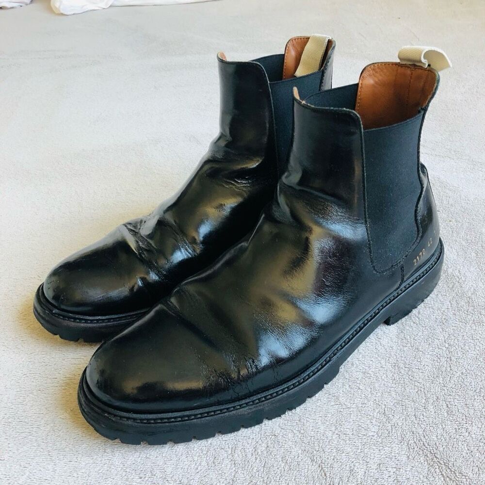 Common Projects Full Napa Leather Chelsea Mens Ankle Boot